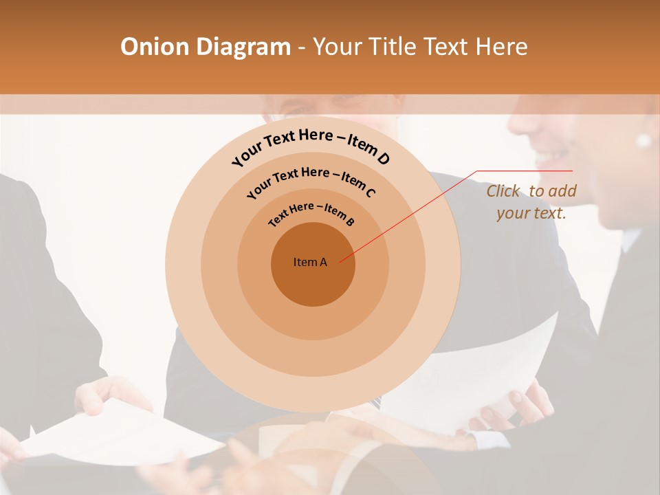 A Group Of Business People Sitting Around A Table PowerPoint Template