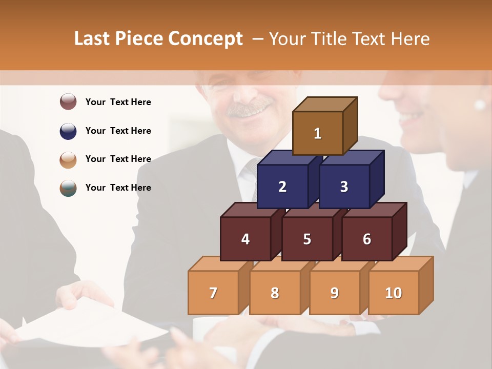 A Group Of Business People Sitting Around A Table PowerPoint Template