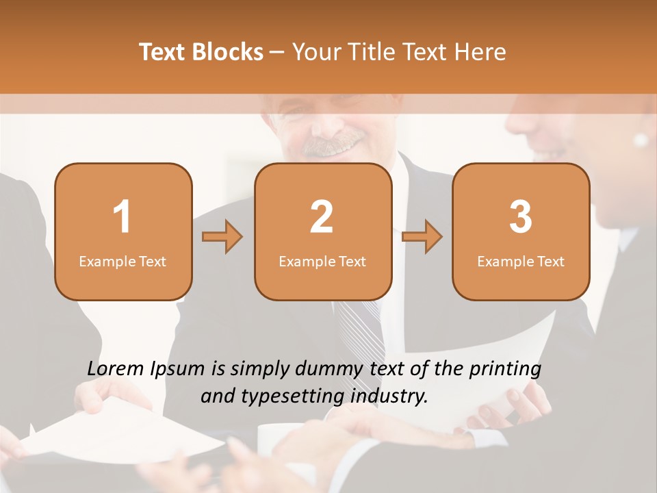 A Group Of Business People Sitting Around A Table PowerPoint Template