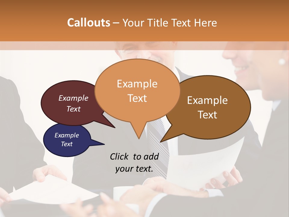 A Group Of Business People Sitting Around A Table PowerPoint Template