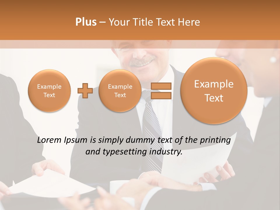 A Group Of Business People Sitting Around A Table PowerPoint Template