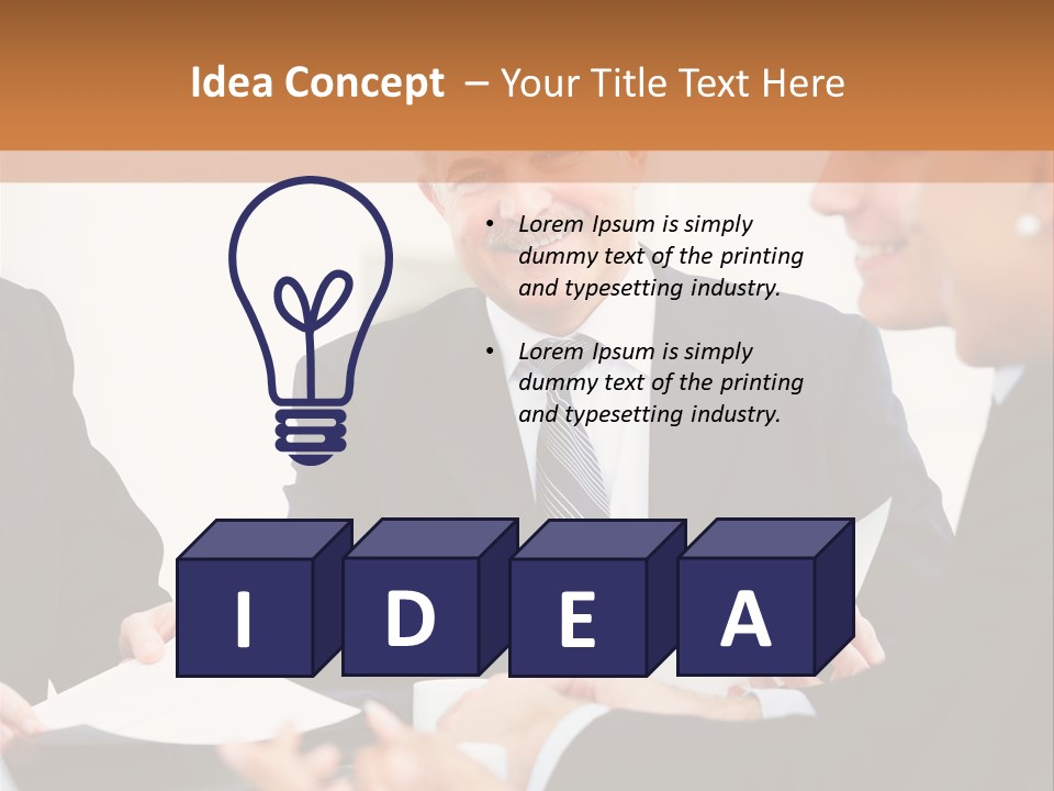 A Group Of Business People Sitting Around A Table PowerPoint Template