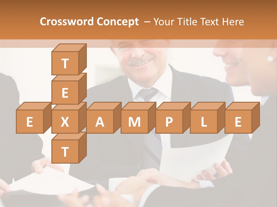 A Group Of Business People Sitting Around A Table PowerPoint Template