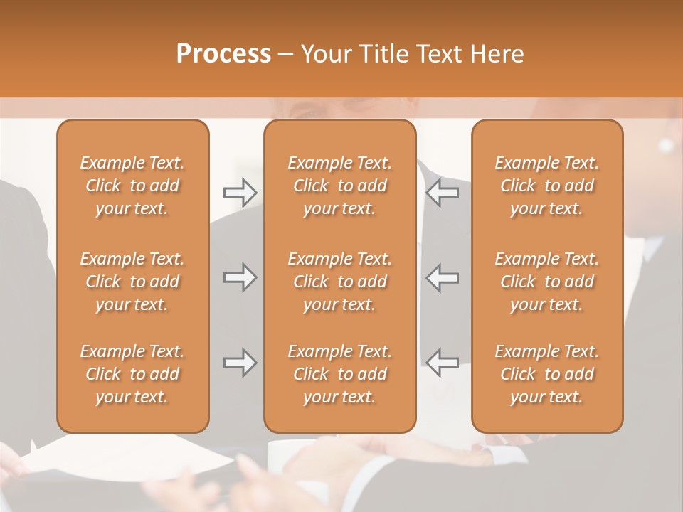 A Group Of Business People Sitting Around A Table PowerPoint Template