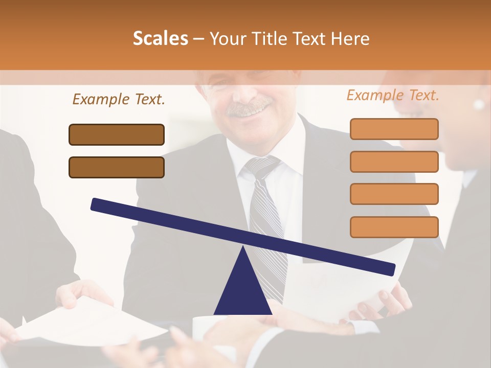 A Group Of Business People Sitting Around A Table PowerPoint Template