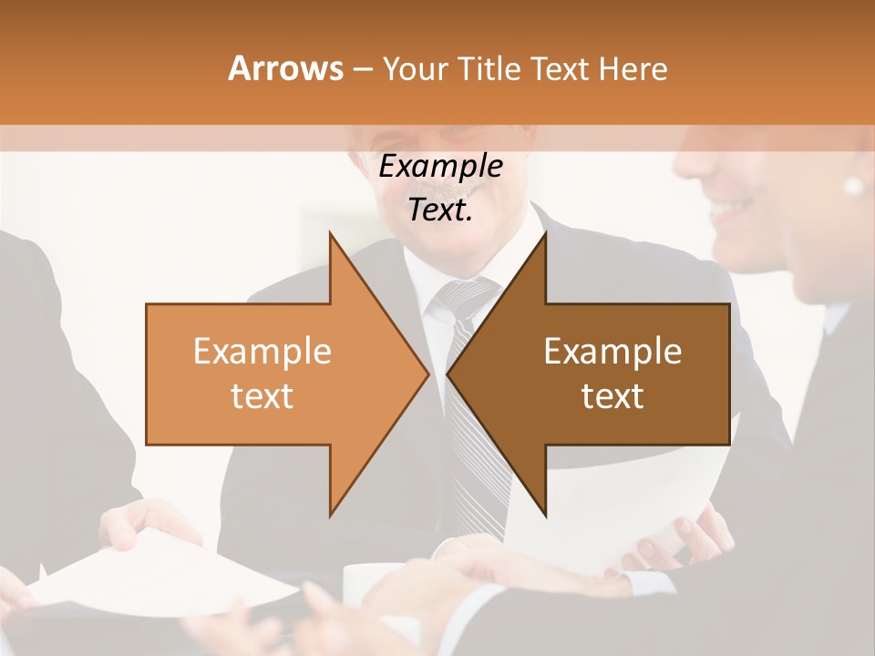 A Group Of Business People Sitting Around A Table PowerPoint Template