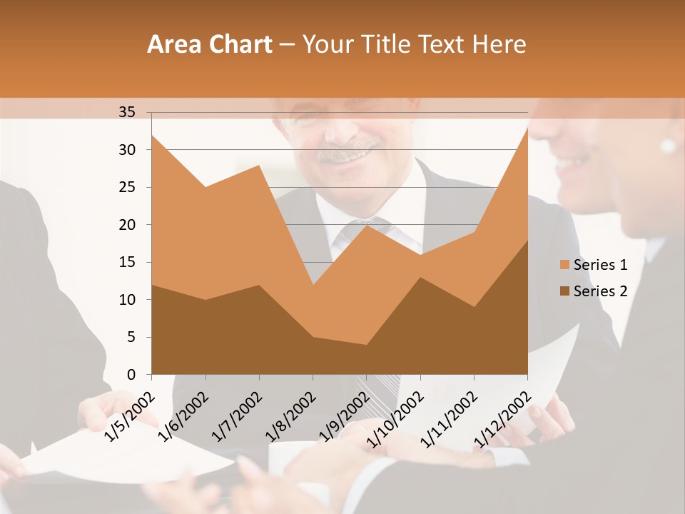 A Group Of Business People Sitting Around A Table PowerPoint Template