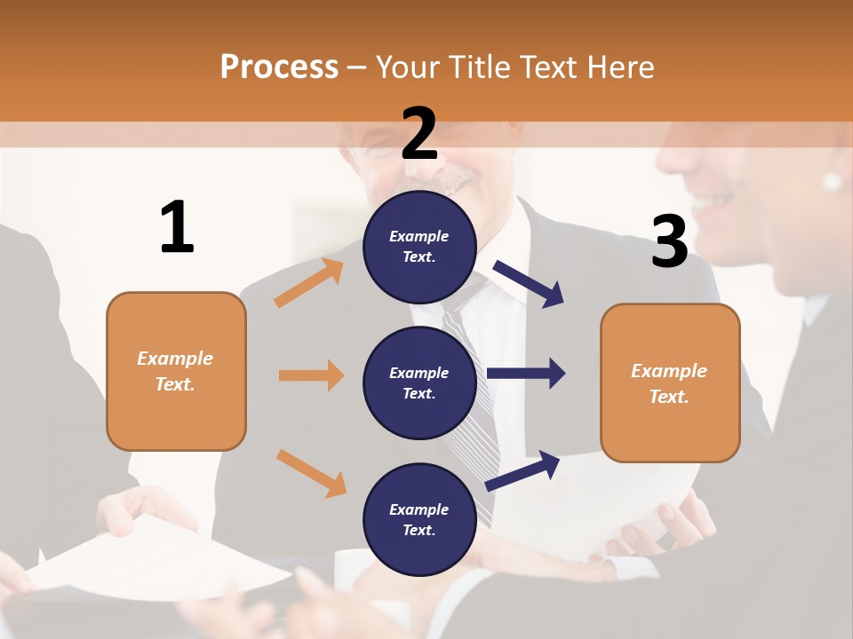 A Group Of Business People Sitting Around A Table PowerPoint Template