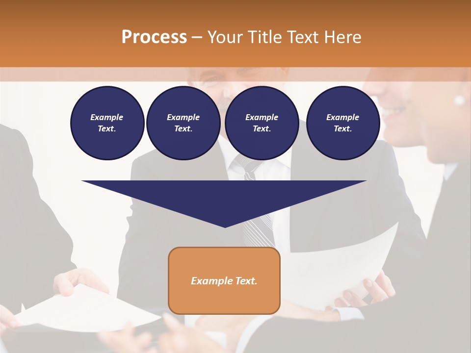 A Group Of Business People Sitting Around A Table PowerPoint Template