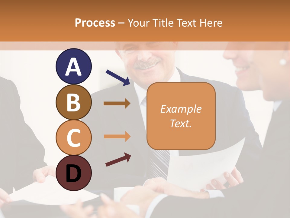 A Group Of Business People Sitting Around A Table PowerPoint Template