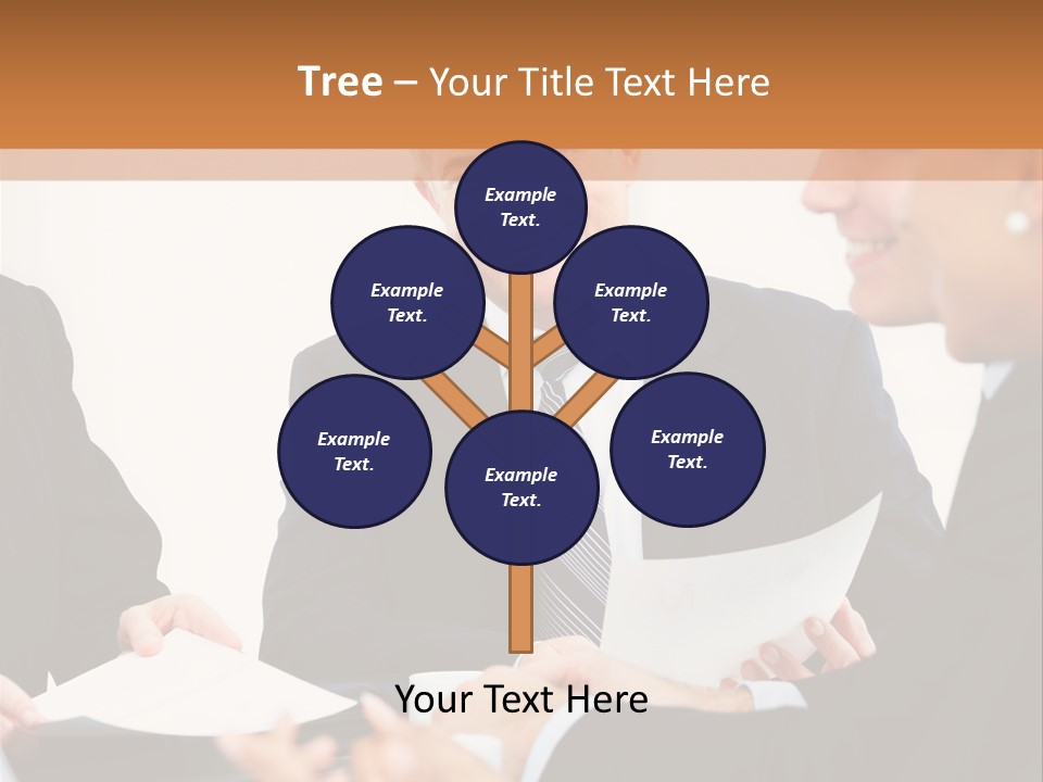 A Group Of Business People Sitting Around A Table PowerPoint Template