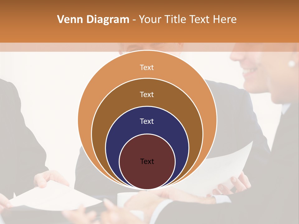 A Group Of Business People Sitting Around A Table PowerPoint Template