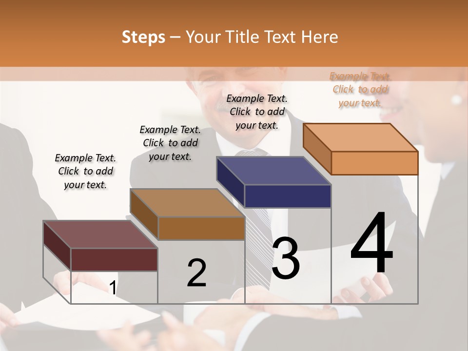 A Group Of Business People Sitting Around A Table PowerPoint Template