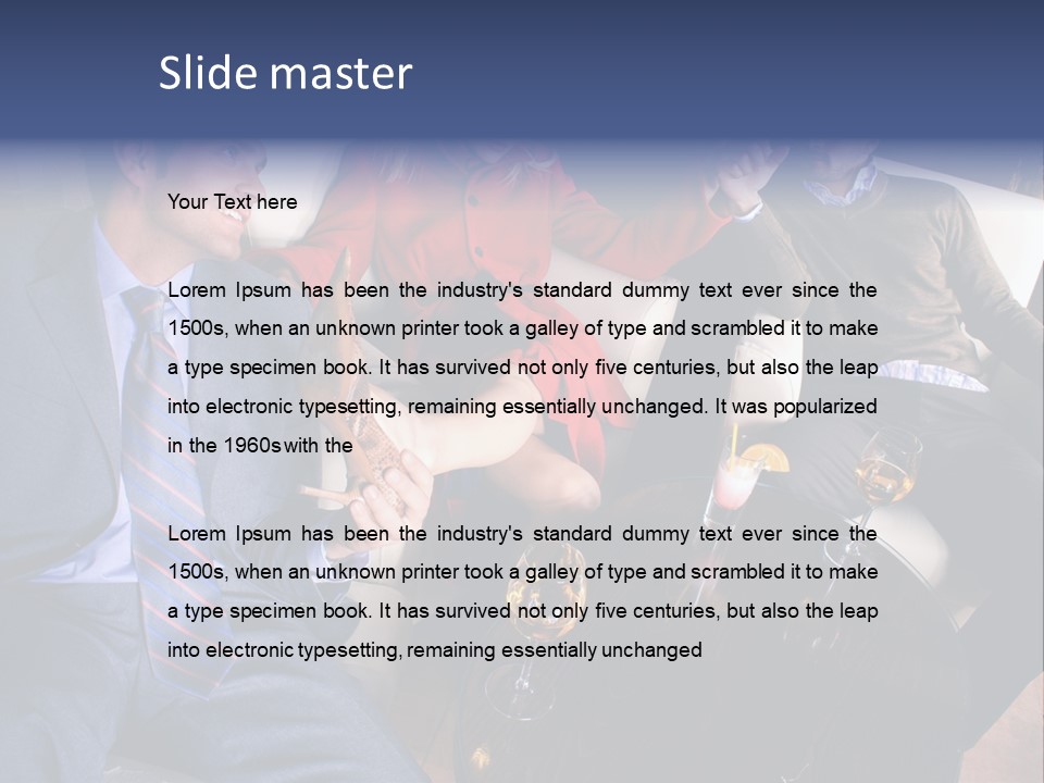 A Group Of People Sitting Around A Table PowerPoint Template