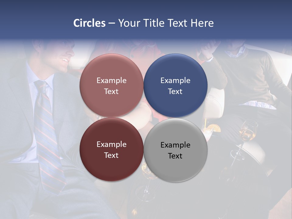 A Group Of People Sitting Around A Table PowerPoint Template