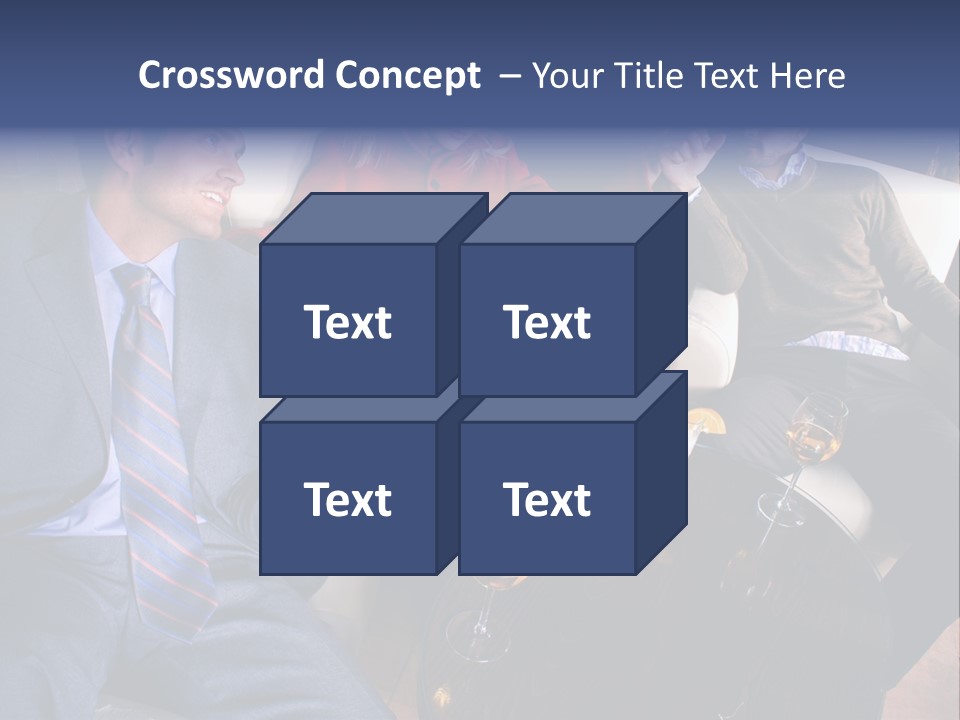 A Group Of People Sitting Around A Table PowerPoint Template