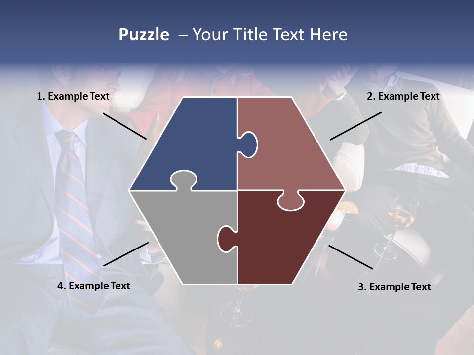 A Group Of People Sitting Around A Table PowerPoint Template