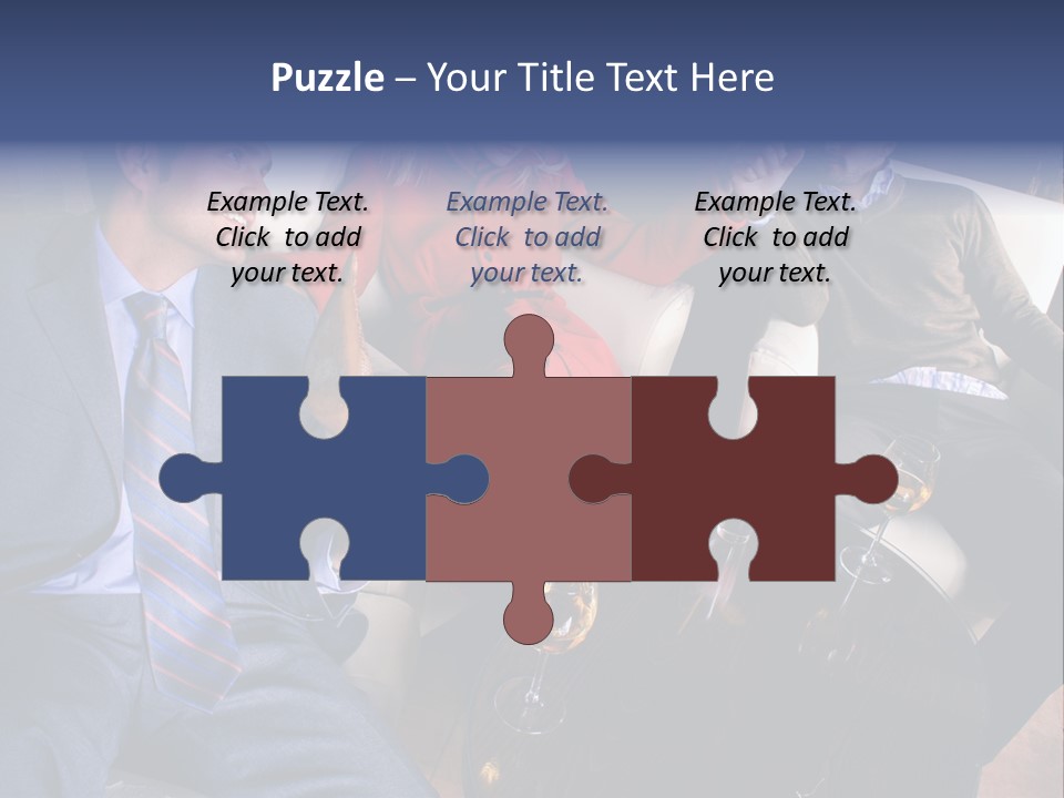 A Group Of People Sitting Around A Table PowerPoint Template