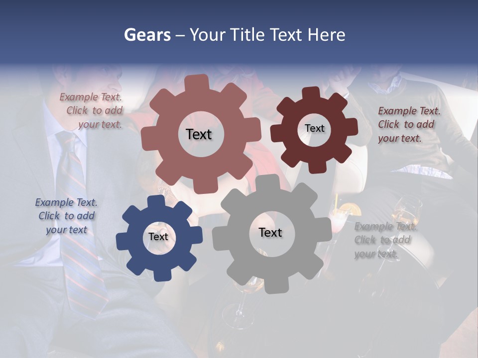 A Group Of People Sitting Around A Table PowerPoint Template