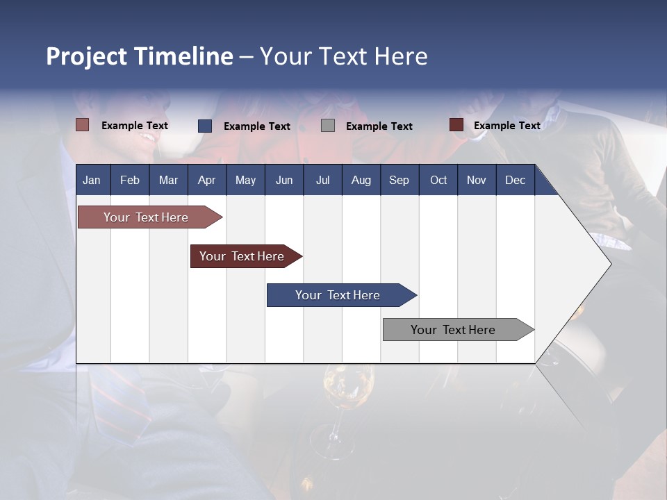 A Group Of People Sitting Around A Table PowerPoint Template