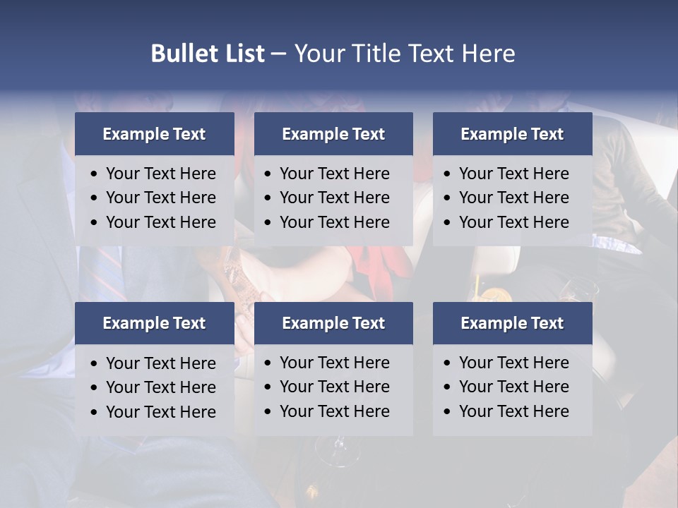 A Group Of People Sitting Around A Table PowerPoint Template