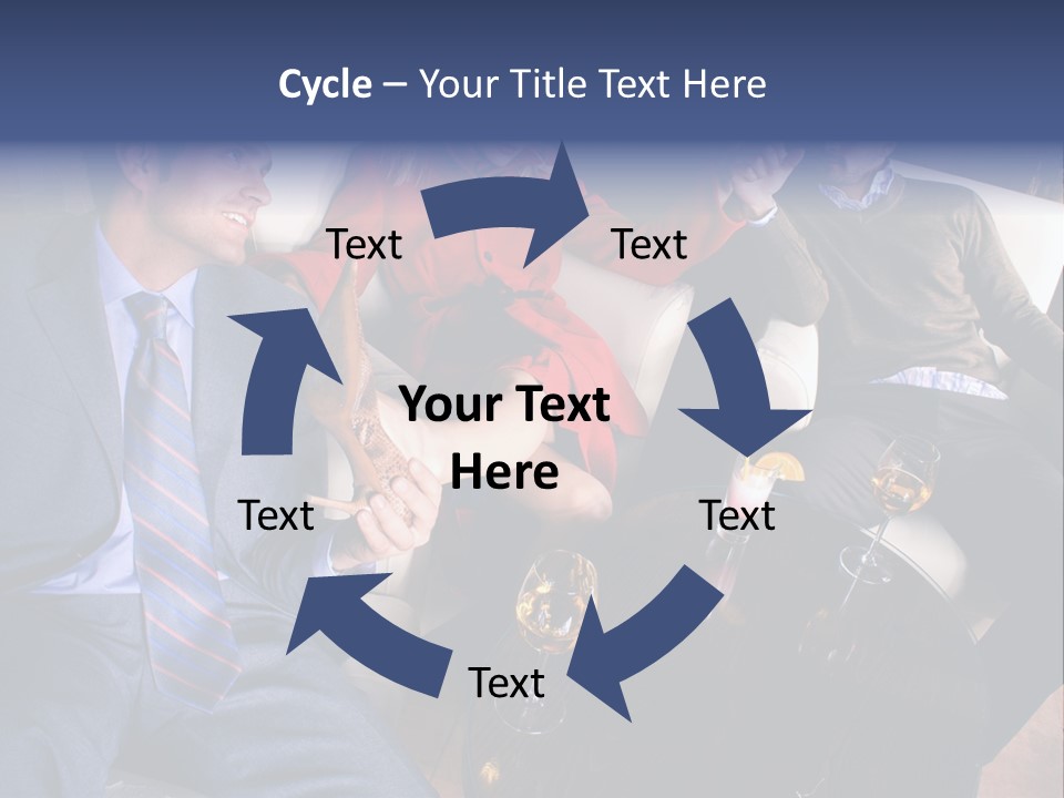 A Group Of People Sitting Around A Table PowerPoint Template