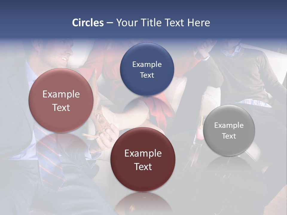 A Group Of People Sitting Around A Table PowerPoint Template