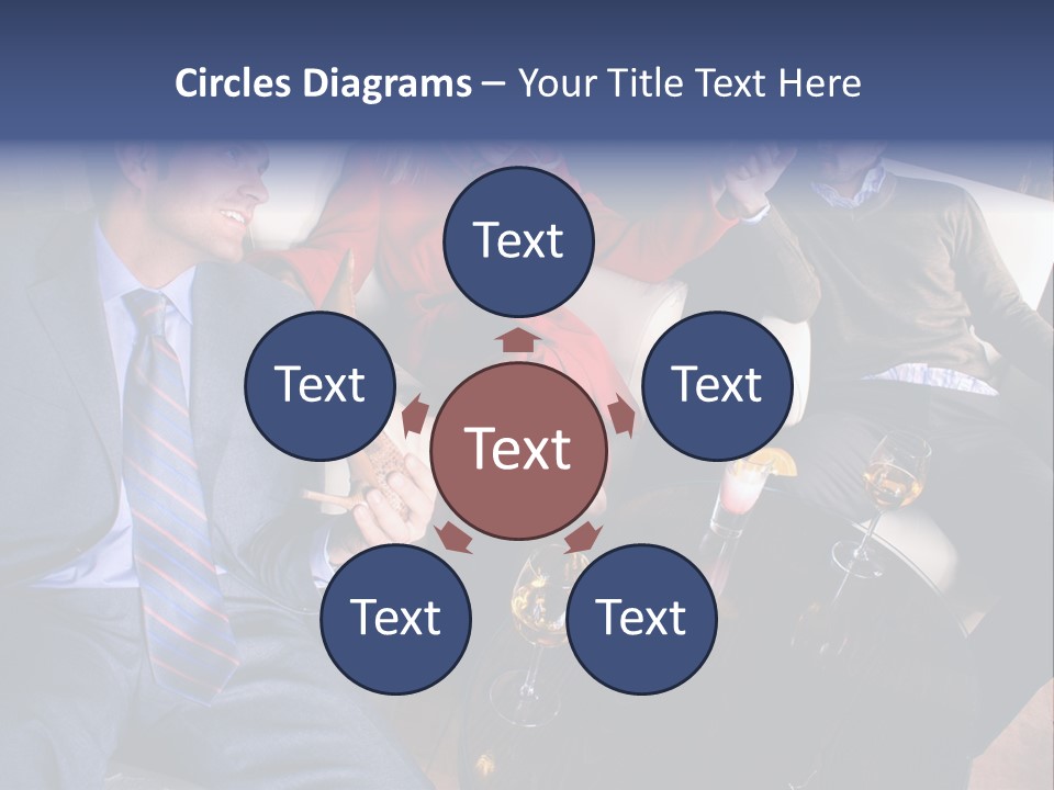 A Group Of People Sitting Around A Table PowerPoint Template