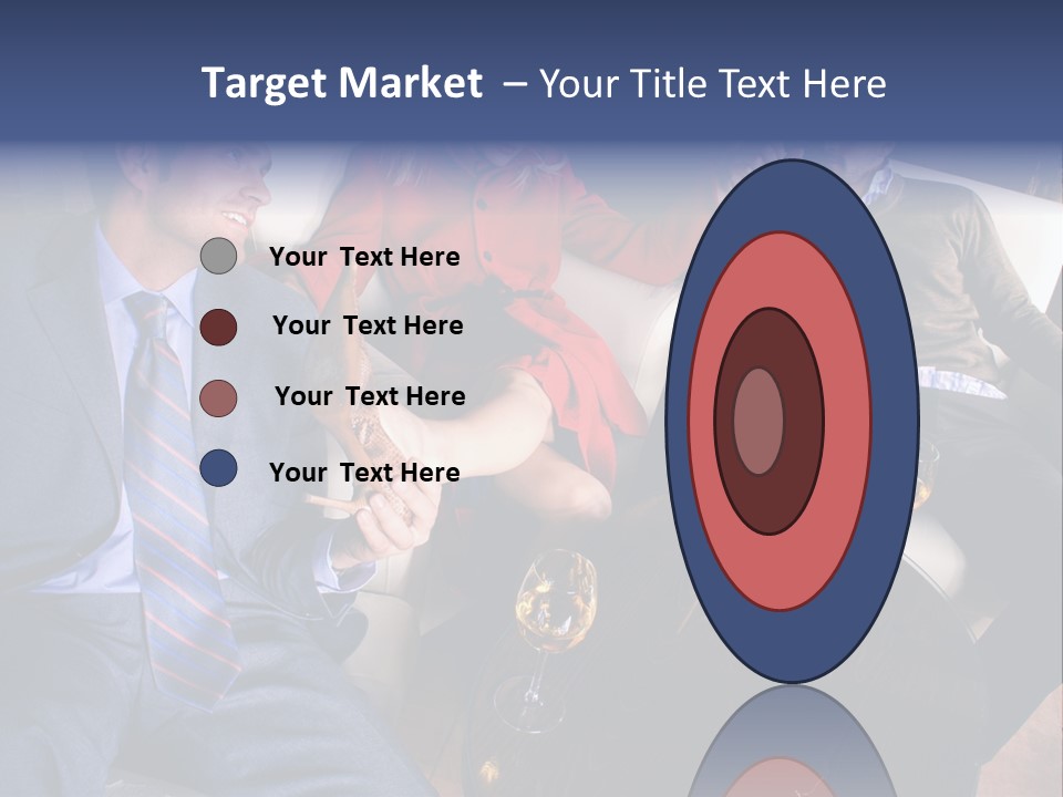 A Group Of People Sitting Around A Table PowerPoint Template