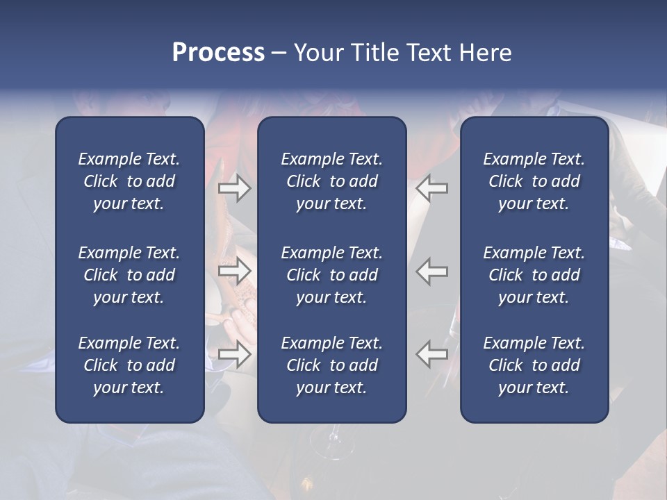 A Group Of People Sitting Around A Table PowerPoint Template