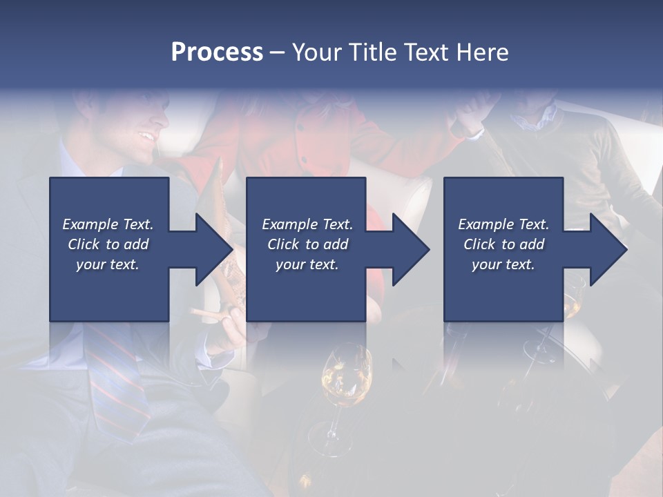 A Group Of People Sitting Around A Table PowerPoint Template