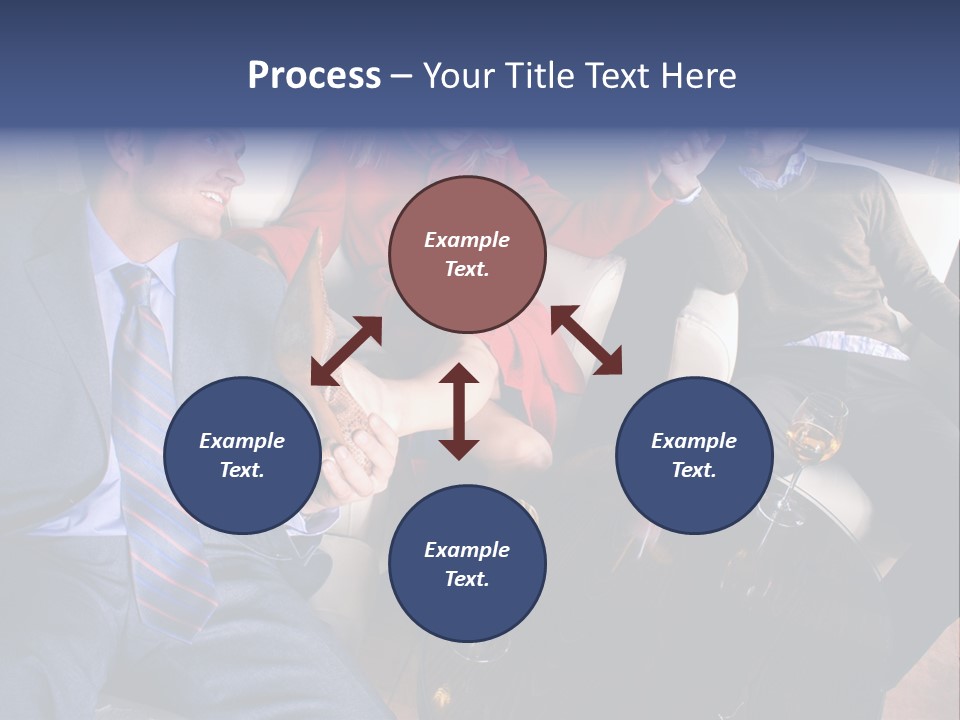 A Group Of People Sitting Around A Table PowerPoint Template