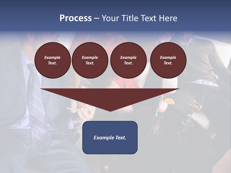 A Group Of People Sitting Around A Table PowerPoint Template