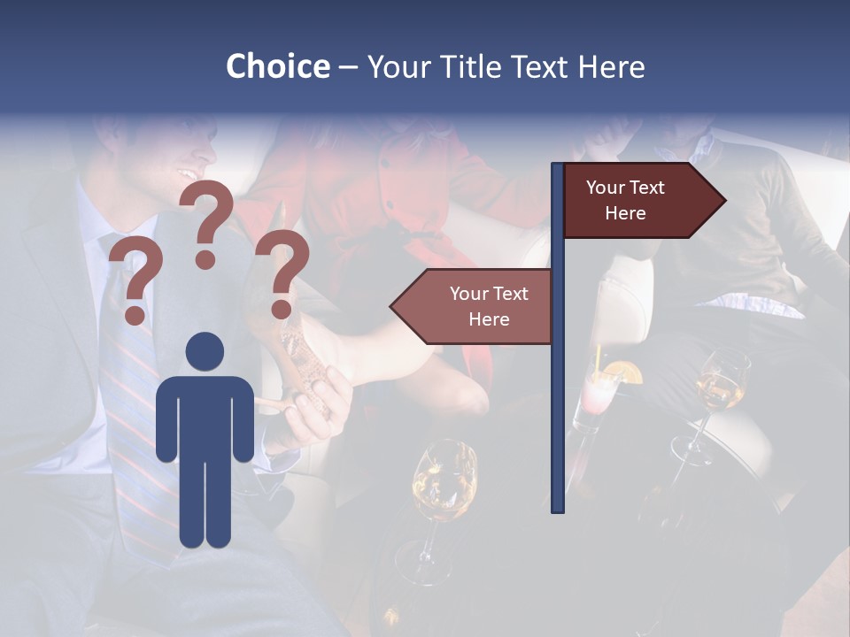 A Group Of People Sitting Around A Table PowerPoint Template