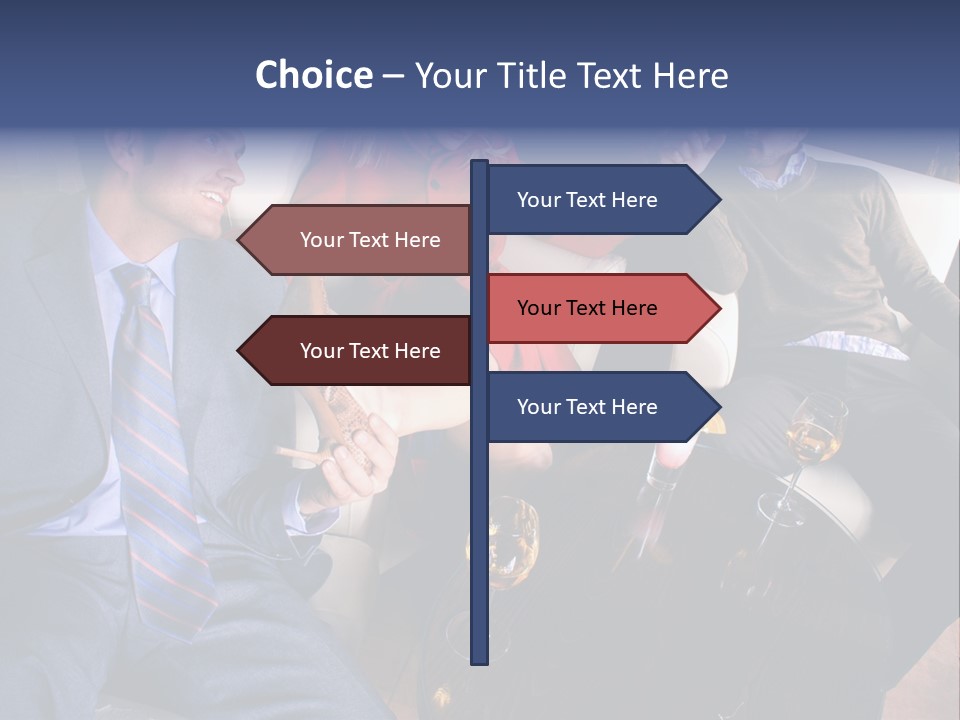 A Group Of People Sitting Around A Table PowerPoint Template