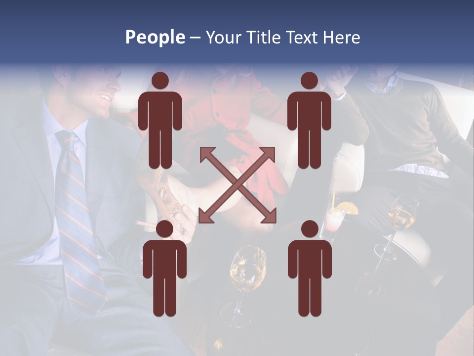 A Group Of People Sitting Around A Table PowerPoint Template
