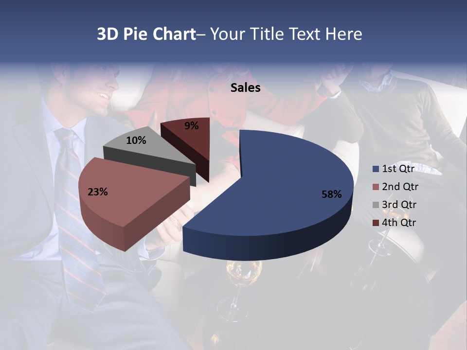 A Group Of People Sitting Around A Table PowerPoint Template