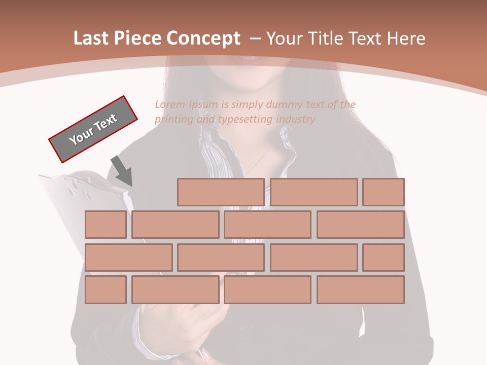 A Woman In A Business Suit Holding A Folder PowerPoint Template