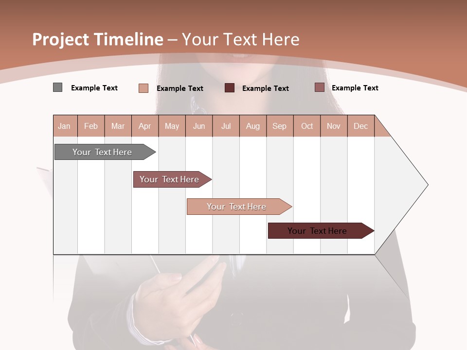 A Woman In A Business Suit Holding A Folder PowerPoint Template