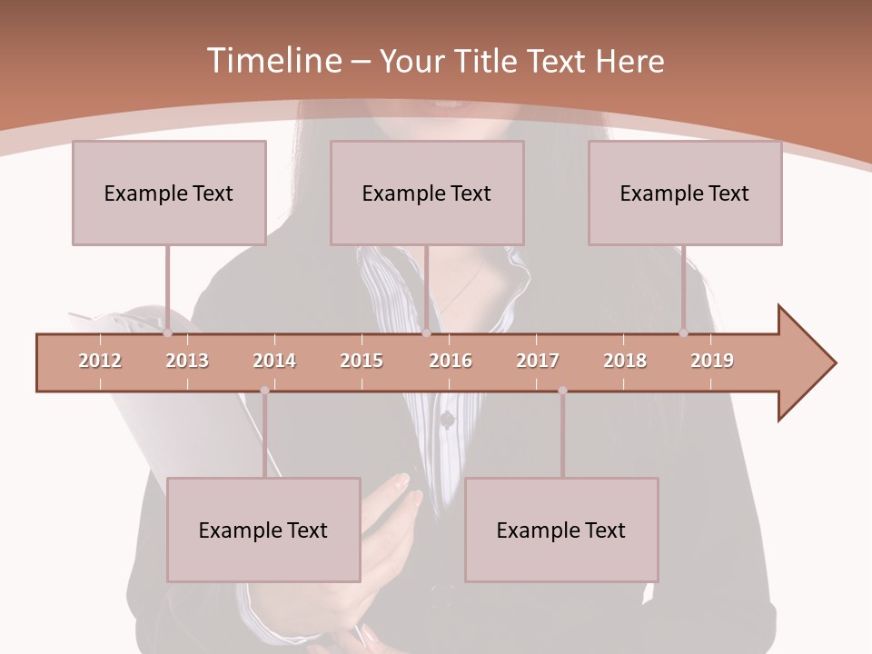 A Woman In A Business Suit Holding A Folder PowerPoint Template