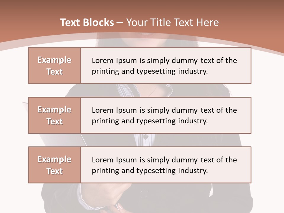 A Woman In A Business Suit Holding A Folder PowerPoint Template