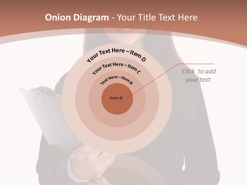 A Woman In A Business Suit Holding A Folder PowerPoint Template