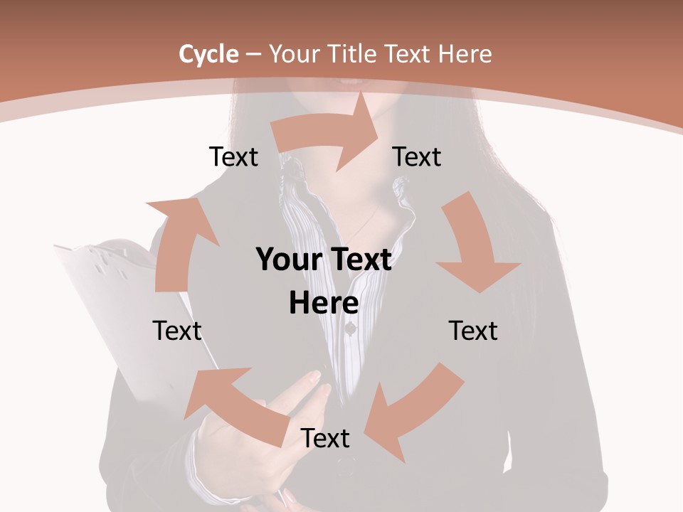 A Woman In A Business Suit Holding A Folder PowerPoint Template