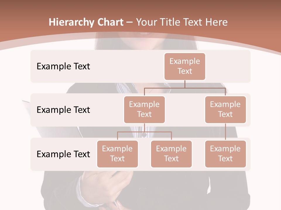 A Woman In A Business Suit Holding A Folder PowerPoint Template