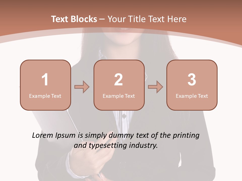 A Woman In A Business Suit Holding A Folder PowerPoint Template