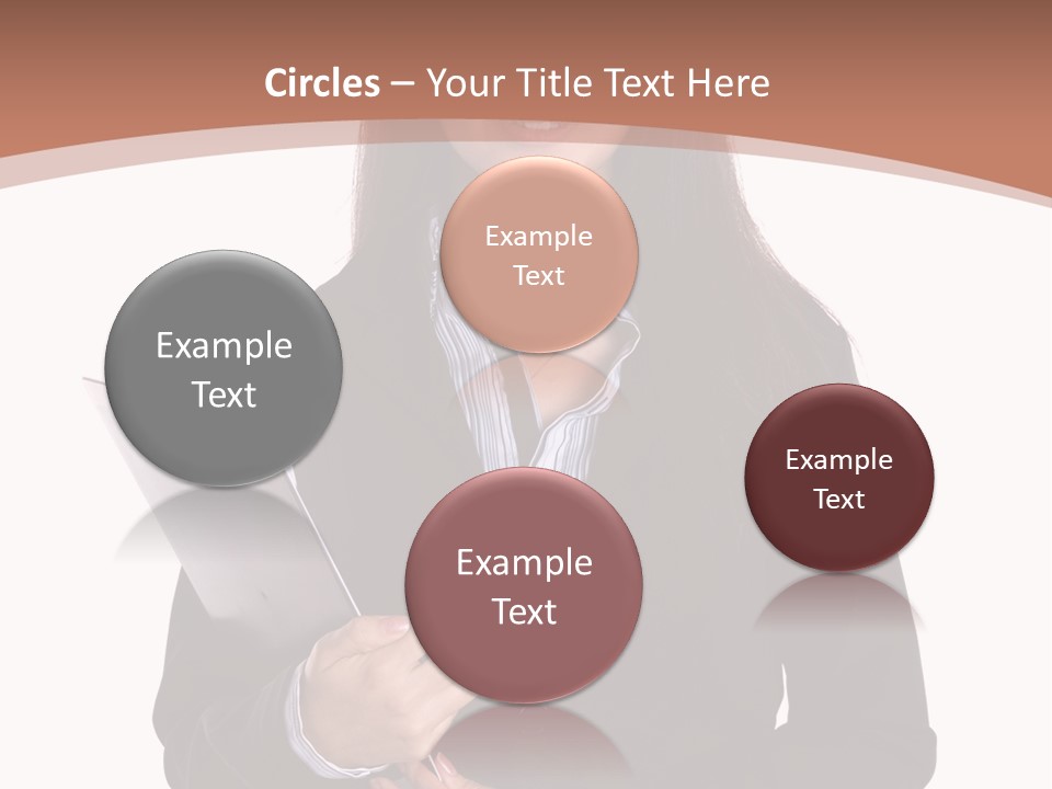 A Woman In A Business Suit Holding A Folder PowerPoint Template