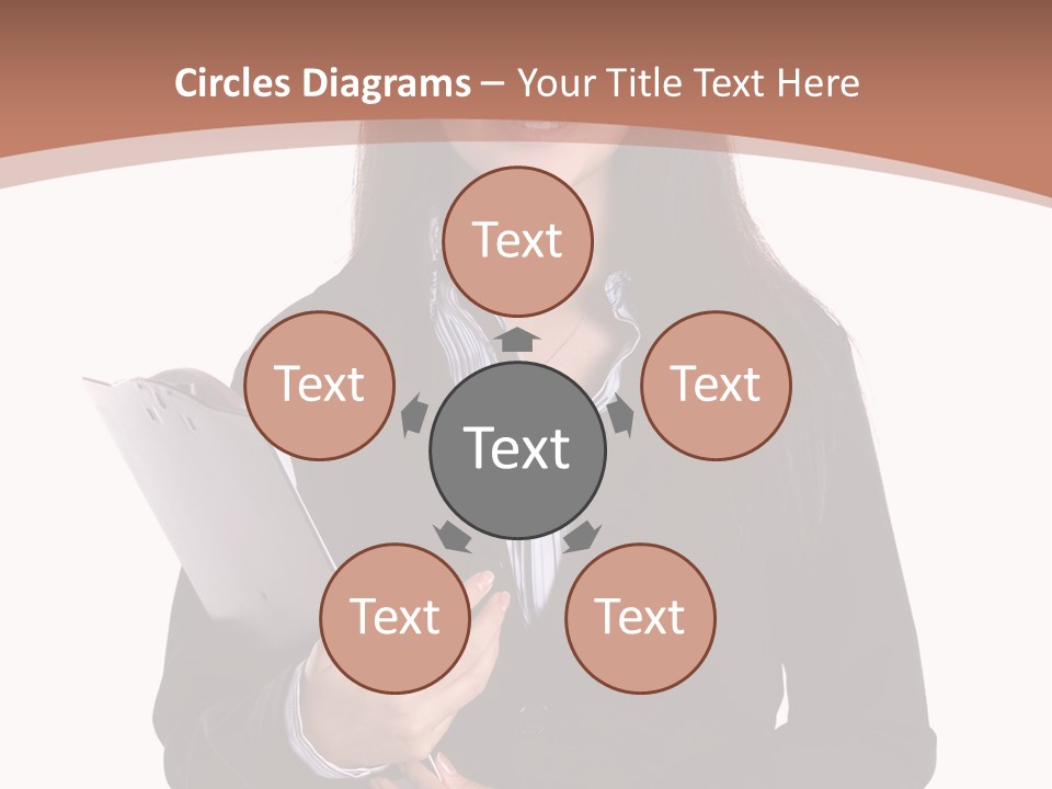 A Woman In A Business Suit Holding A Folder PowerPoint Template