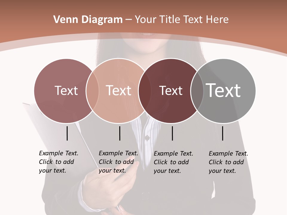 A Woman In A Business Suit Holding A Folder PowerPoint Template