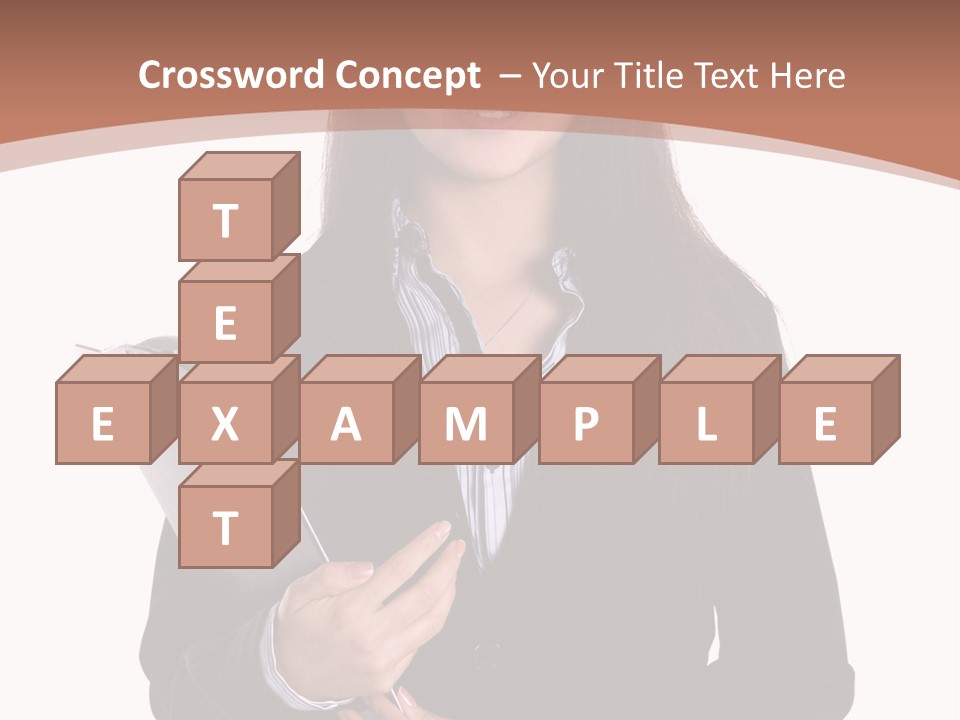 A Woman In A Business Suit Holding A Folder PowerPoint Template