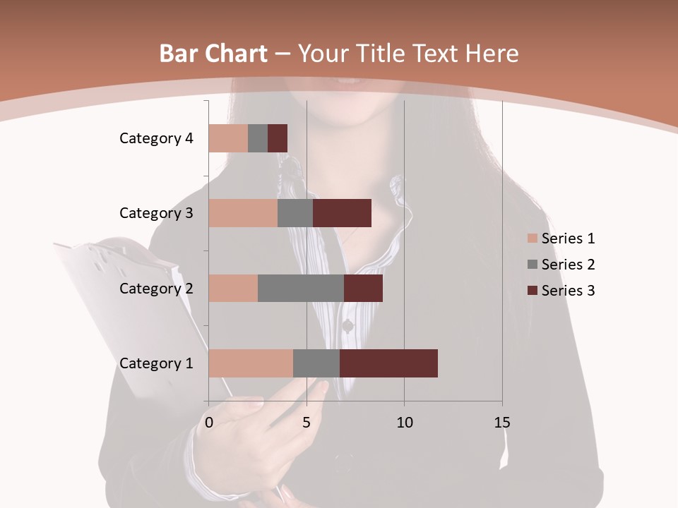 A Woman In A Business Suit Holding A Folder PowerPoint Template